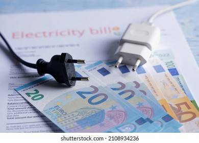 The impact of the energy crisis on a household. Energy bill payment problems, soaring electricity prices.