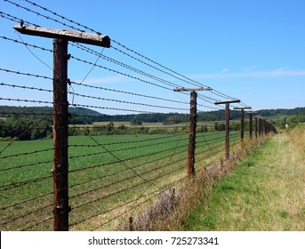 Impassable Border, Remains Of The Iron Curtain In Cizov, Czech Republic, August 2017