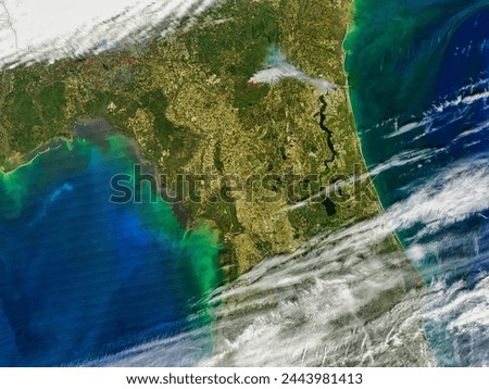 Impassable One Fire in Florida. Impassable One Fire in Florida. Elements of this image furnished by NASA.