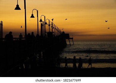 Imperial Beach Pier On Sunset