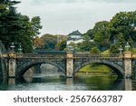 Imperial palace - Tokyo Photograph of the Tokyo Imperial Palace and the Seimon Ishibashi bridge, Bridge leads to the main gate of Tokyo Imperial Palace. It is known as the Eyeglasses Bridge, Travel.