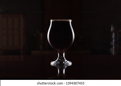 Imperial Stout Beer In Traditional Glass Goblet