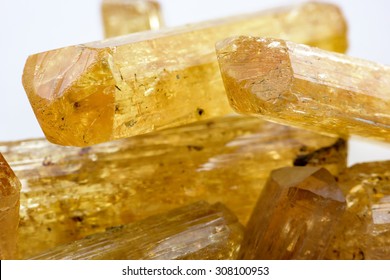 Imperial Topaz Crystals With Their Colors And Feature Natural Formation