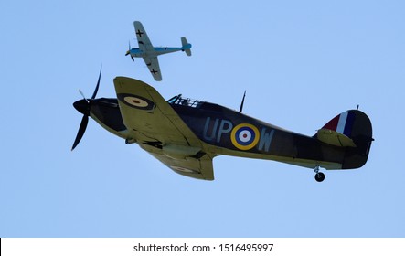 Imperial War Museum. Duxford, Cambridgeshire, UK. 2019 Battle Of Britain Air Show. Hawker Hurricane. British Second World War Fighter.