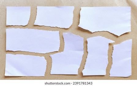 Impixemart

Set of torn note or notebook paper strips on dark background. Ripped newspaper sheet, scrapbook edge or blank banner split illustration. Realistic ornament or decoration clip art for socia - Shutterstock ID 2391781343