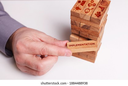IMPLEMENTATION, web technology concept.  Business, Technology, Internet and network concept.