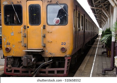 Import, Export, Logistics concept - Cargo train platform with freight train container at depot use for Import, Export,