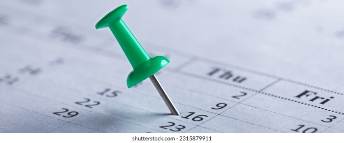 Important date and calendar appointment. pin on calendar. - Powered by Shutterstock