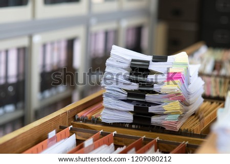 Important documents placed on a desk in the office.