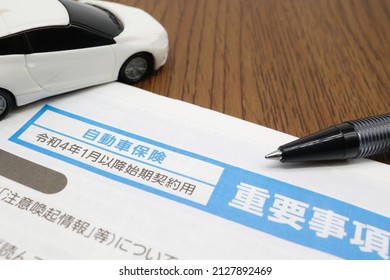 Important instructions for automobile insurance policies. Translation: automobile insurance. for contracts after April 2022. Important information. About reminders.