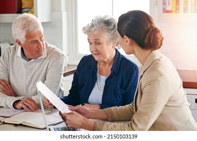 Its Important To Know What You Want Out Of Retirement. Cropped Shot Of A Senior Couple Getting Advice From Their Financial Consultant.