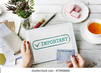 Important Priority Issues Order Efficiency Graphic Concept