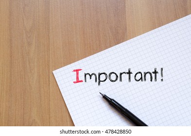 Important Text Concept Write On Notebook Stock Photo 478428850 ...