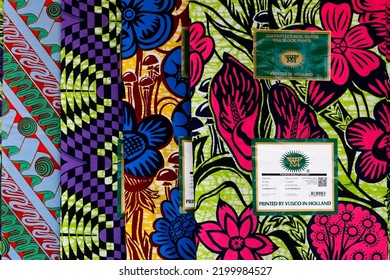 Imported Dutch Wax Print Fabric For Traditional African Dress.  Lome. Togo.  05-30-19