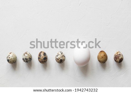 The Imposter egg for Easter - The hen egg was hidden among the quail eggs