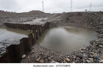 impoundment of water or water retention in construction and building industry