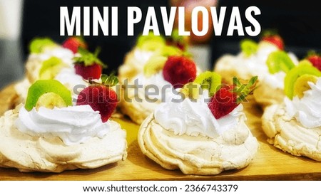 Impress everyone with this mini pavlova recipe! Mini pavlovas are great finger food desserts for parties.Pavlova is the perfect dessert, crisp on the outside and marshmallow soft inside.