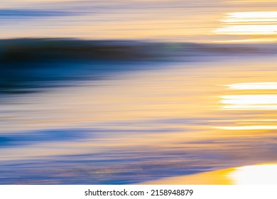 Impressionist Coastal Abstract Form And Colors At Sunset.