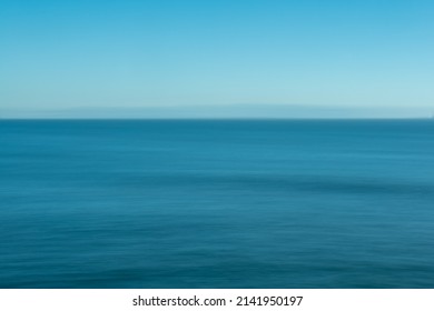 Impressionist rendering of the ocean at the Wilder Ranch State Park, California, USA, featuring shades of blue between the ocean and the sky