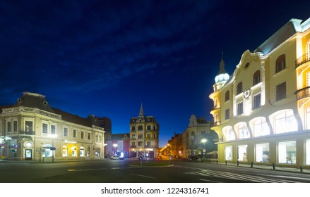 Impressive Architecture Oradea Streets Night Romania Stock Photo ...