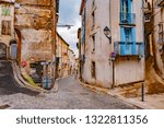 Impressive architecture of streets of french town Beziers.