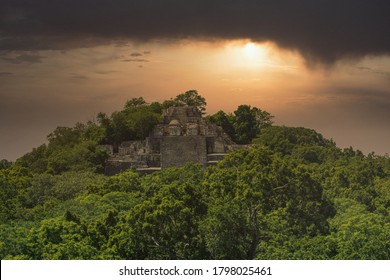 The Impressive Calakmul Temple Emerges From Thick Jungle