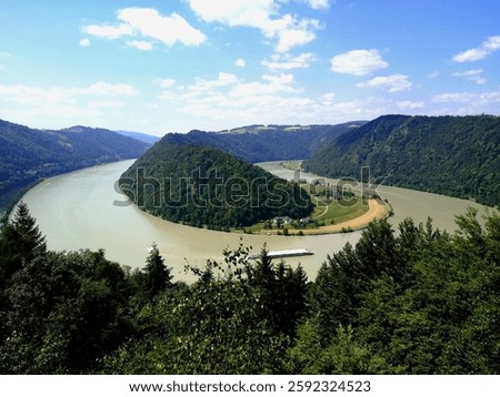 The impressive Danube loop near Schlögen in Upper Austria