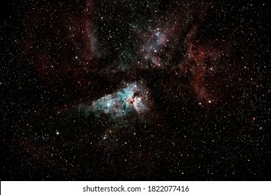 The impressive deep sky object Eta Carinae Nebula NGC 3372 seen in the night sky of Namibia