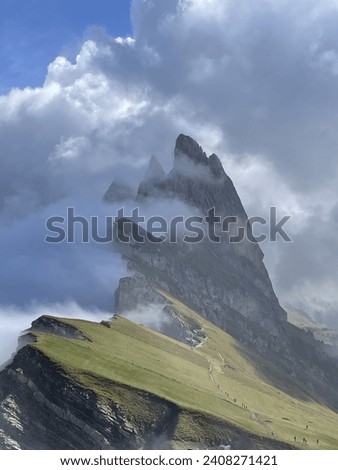 Similar – Image, Stock Photo The Wanderer Landscape