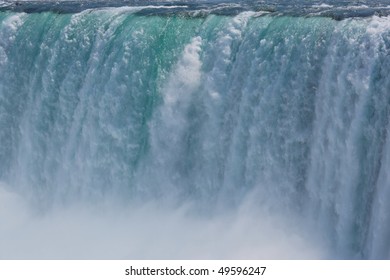 Impressive Niagara waterfalls seen from canadian side.