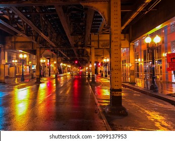 Impressive night view of the underground of the railroad - Powered by Shutterstock