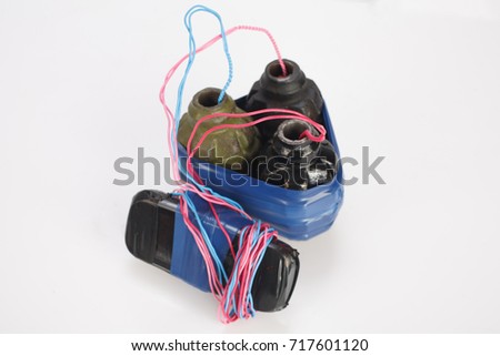Improvised Explosive Device isolated on white