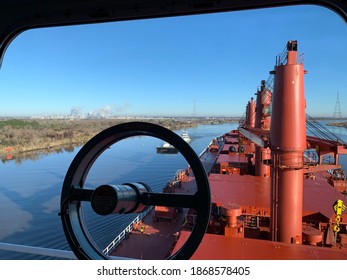 Inbound To Port Of Orange, TX On The Sabine River