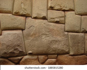 Inca Stone Of 12 Angles In Cusco Peru,  A Example Of Inca People Skills And Mastery Dealing With Stones, Architecture And Construction