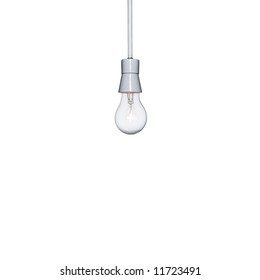 An Incandescent Light Bulb Isolated On White