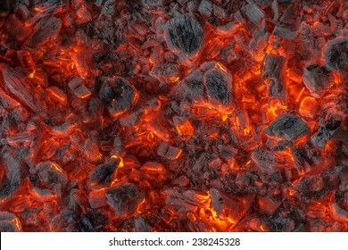 incandescent orange and red embers texture
