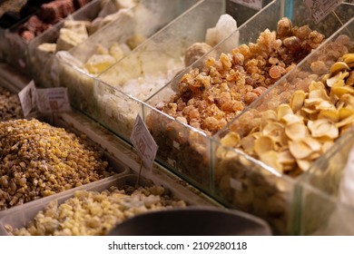 Incense Or Bukhoor Display At Local Market