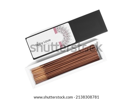 incense sticks package with sticks and box flowered 