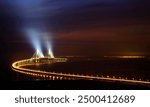 The Incheon Bridge at sunset