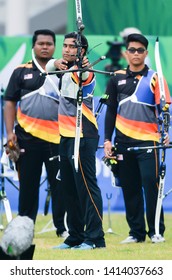 INCHEON, KOREA : Malaysia Athlete Competing In The Gyeyang Asiad Archery Field, The 2014 Asian Games On September 25, 2014