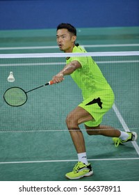 INCHEON - SEP 25 : LIN Dan of China participates in 2014 Incheon Asian Games at Gyeyang Gymnasium on September 25, 2014 in Incheon, South Korea.
