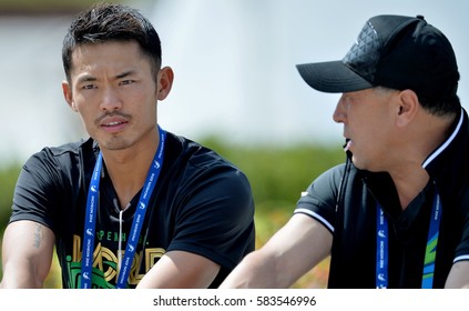 INCHEON - SEP 25 : LIN Dan of China participates in 2014 Incheon Asian Games at Gyeyang Gymnasium on September 25, 2014 in Incheon, South Korea.