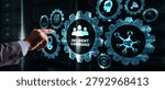 Incident command system for emergency management with digital gears and human hand interaction