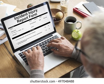 Incident Injury Report Form Document Concept
