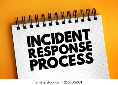 Incident Response Process - Collection Of Procedures Aimed At Identifying, Investigating And Responding To Potential Security Incidents, Text Concept On Notepad