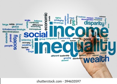 Income Inequality Word Cloud Concept