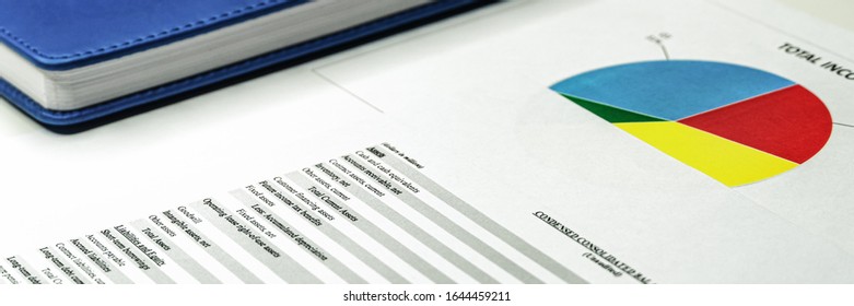 Income Statement With Detail List, Accounting Concept For Small Business, Wide Banner