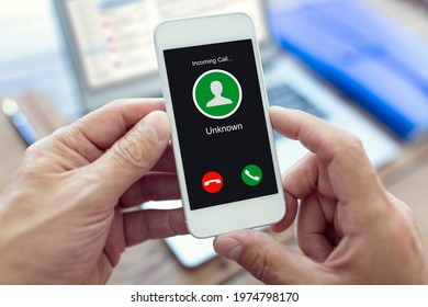 Incoming Call With Unknown Number Or Caller ID On Mobile Phone