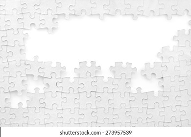 incomplete puzzle background on white