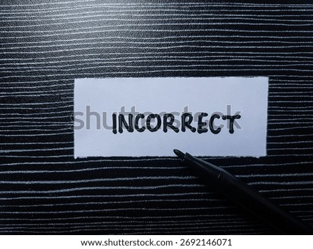 Incorrect writting  on table background.